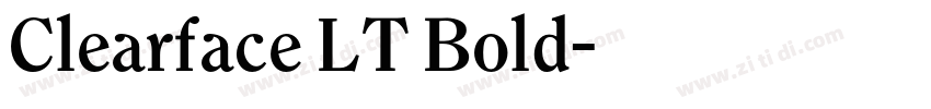 Clearface LT Bold字体转换